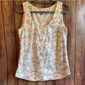 Horny Toad Sleeveless Organic Cotton Chevron Top